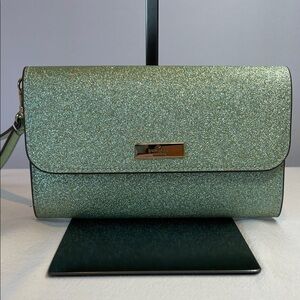 Kate Spade Kenzie Medium Flap Glitter Wristlet